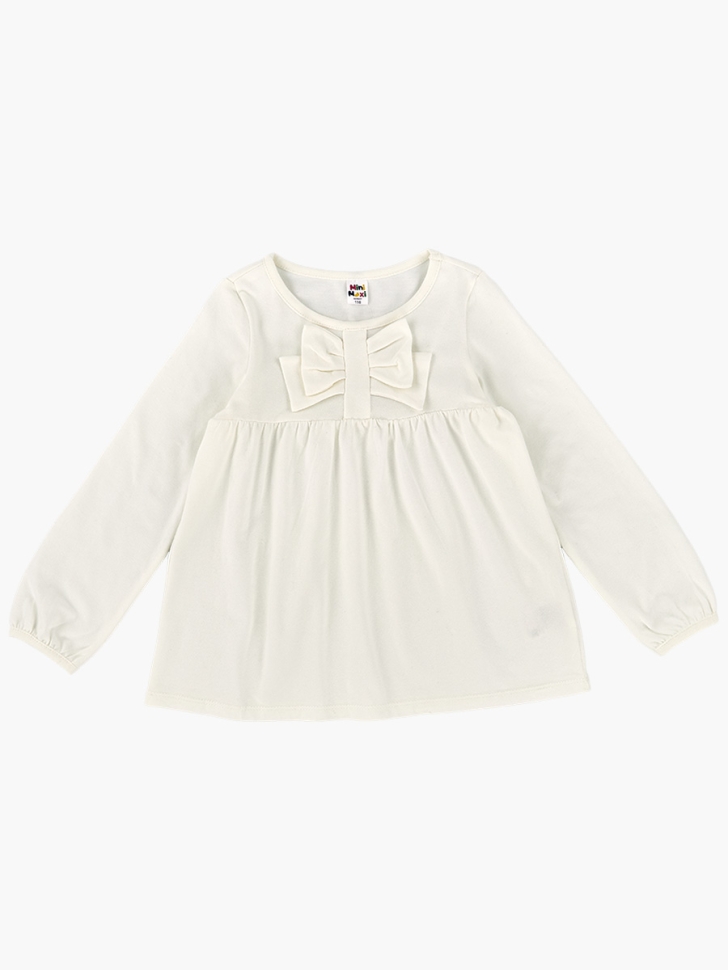 Футболка для девочек Mini Maxi, модель 0889, цвет белый - Лонгсливы