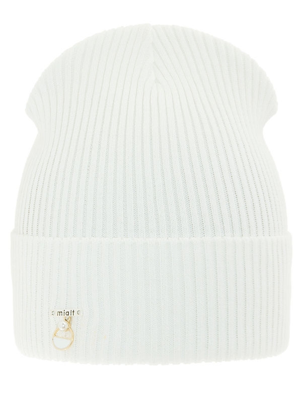 Шапка для девочки Богема, Миалт белый, весна-осень - Для девочек весна-осень