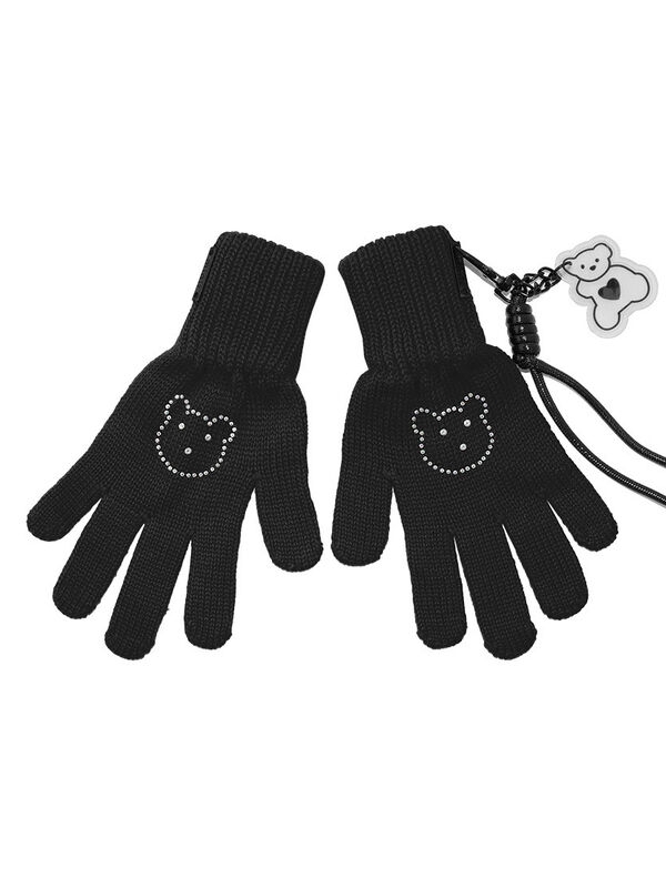 Шапка для мальчика Перчатки Клевер, Миалт черный, весна-осень - Перчатки