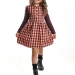 Платье для девочек Mini Maxi, модель 3891, цвет оранжевый/клетка