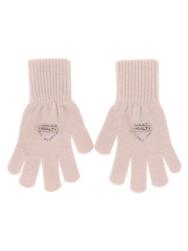 Перчатки для девочки Арика, Миалт бледно-розовый, весна-осень - Перчатки