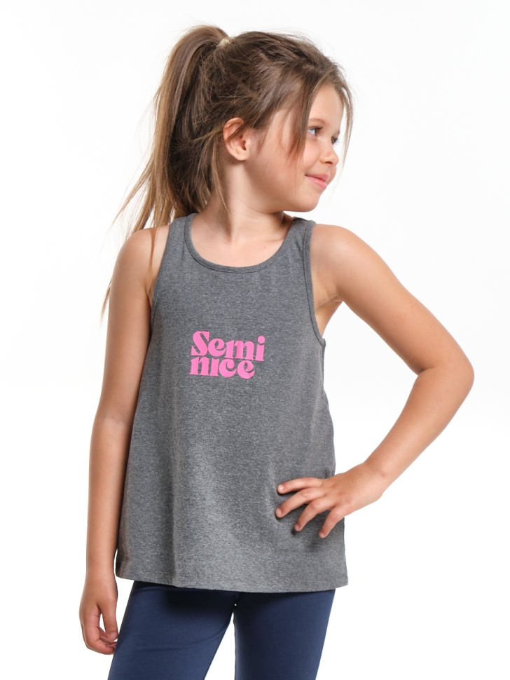 Футболка для девочек Mini Maxi, модель 6290, цвет графит - Футболки для девочек