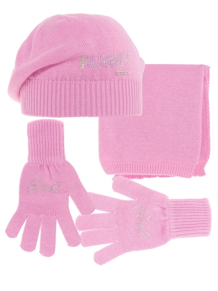 Комплект для девочки Розмари комплект, Миалт розовый, весна-осень - Комплекты: шапка и шарф