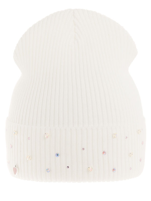 Шапка для девочки Счастье, Миалт белый, весна-осень - Для девочек весна-осень