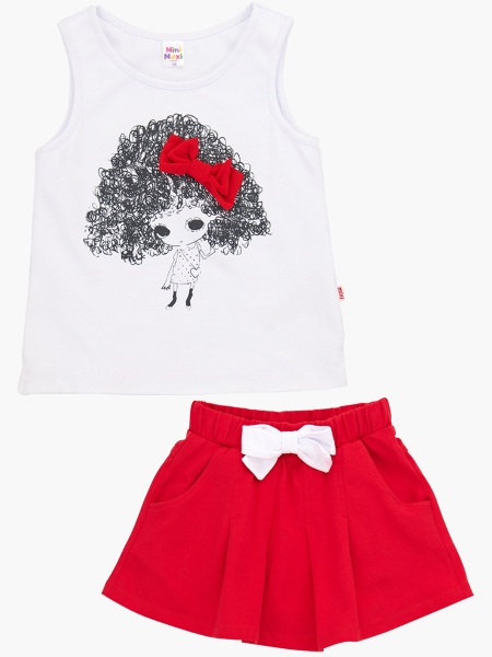 Комплект одежды для девочек Mini Maxi, модель 1902/1903, цвет красный - Комплекты летние