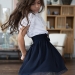 Юбка для девочек школьная БУШОН, модель SK90, цвет темно-синий