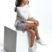 Комплект для девочек Mini Maxi, модель 7889/7896, цвет белый/серый