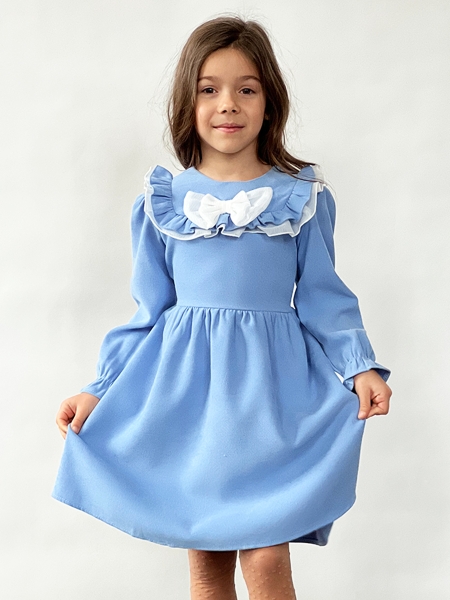 Платье для девочки нарядное БУШОН ST59, цвет голубой - Платья коктельные / вечерние