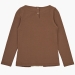 Футболка для девочек Mini Maxi, модель 1289, цвет белый/коричневый