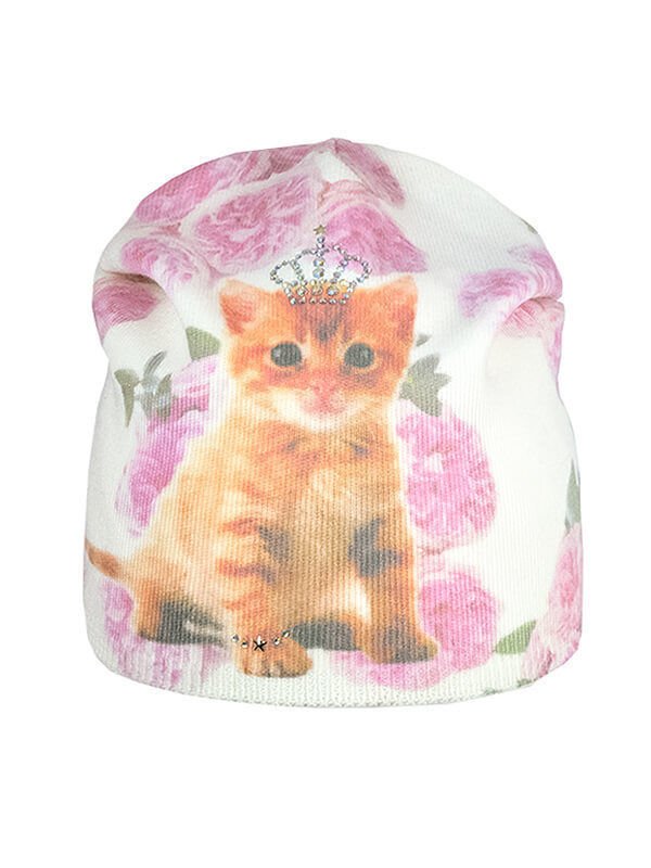 Шапка для девочки Джесс, Миалт молочный/розовый - Для девочек весна-осень