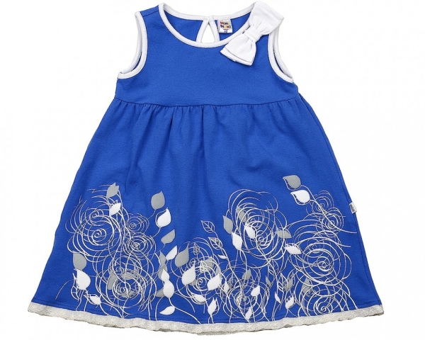 Платье для девочек Mini Maxi, модель 2822, цвет синий - Платья для девочек с коротким рукавом