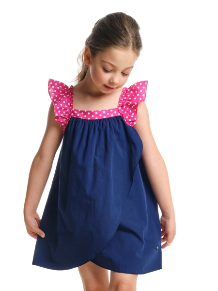 Платье для девочек Mini Maxi, модель 4529, цвет темно-синий - Платья для девочек с коротким рукавом