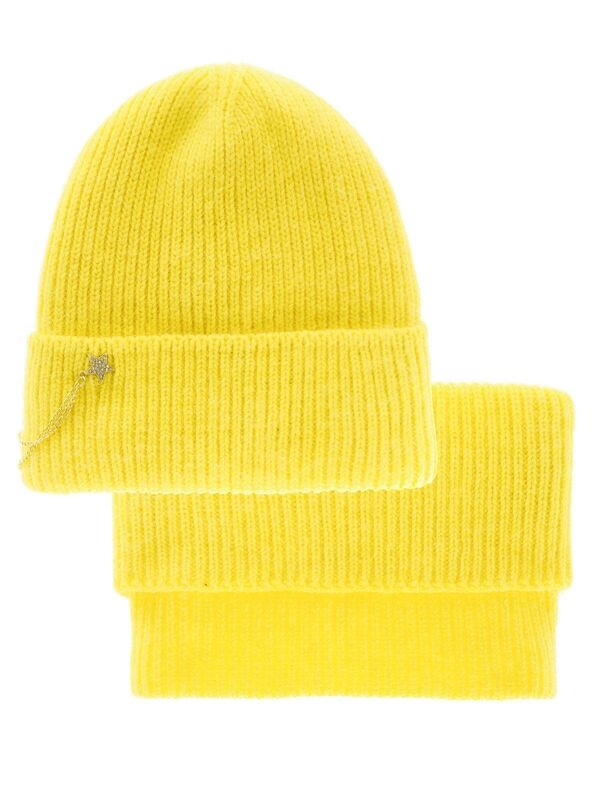 Комплект для девочки Экстра, Миалт желтый, зима - Комплекты: шапка и шарф