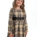 Платье для девочек Mini Maxi, модель 6830, цвет бежевый/черный