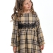 Платье для девочек Mini Maxi, модель 6830, цвет бежевый/черный