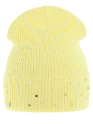 Шапка для девочки Счастье, Миалт бледно-желтый, весна-осень