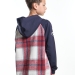 Рубашка для мальчиков Mini Maxi, модель 7982, цвет темно-синий/бордовый/клетка