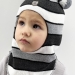 Шапка-шлем для мальчика зима, скб белый+св.серый+серый помпон