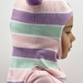 Шапка-шлем зима, скб ментол+св.розовый+св.лиловый помпон