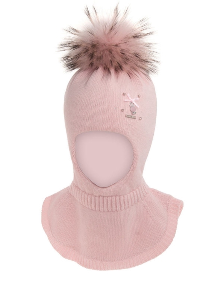 Шлем для девочки Фрося, Миалт светло-розовый, зима - Шапки-шлемы зима-осень