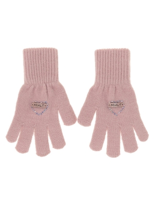 Перчатки для девочки Арика, Миалт пудровый, весна-осень