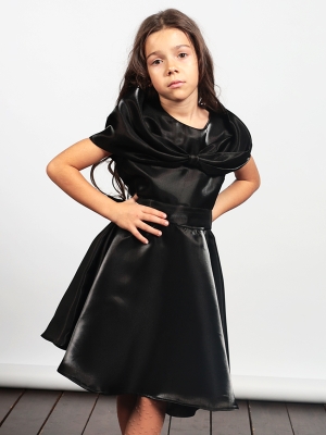 Платье для девочки праздничное БУШОН ST310, цвет черный