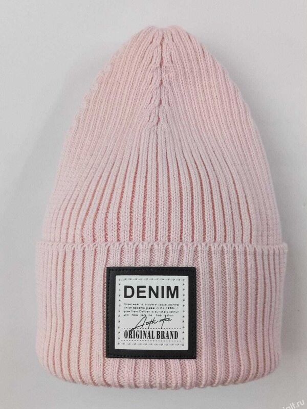 Шапка Оригинал, Миалт бледно-розовый, весна-осень - Для девочек весна-осень