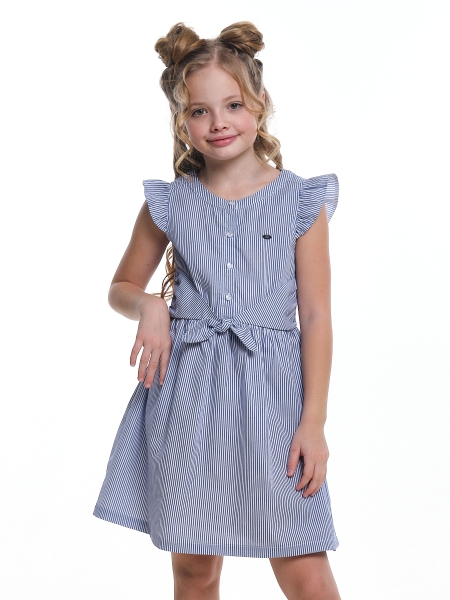 Платье для девочек Mini Maxi, модель 4702, цвет синий/мультиколор - Платья для девочек с коротким рукавом