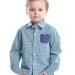 Сорочка для мальчиков Mini Maxi, модель 3990, цвет бирюзовый