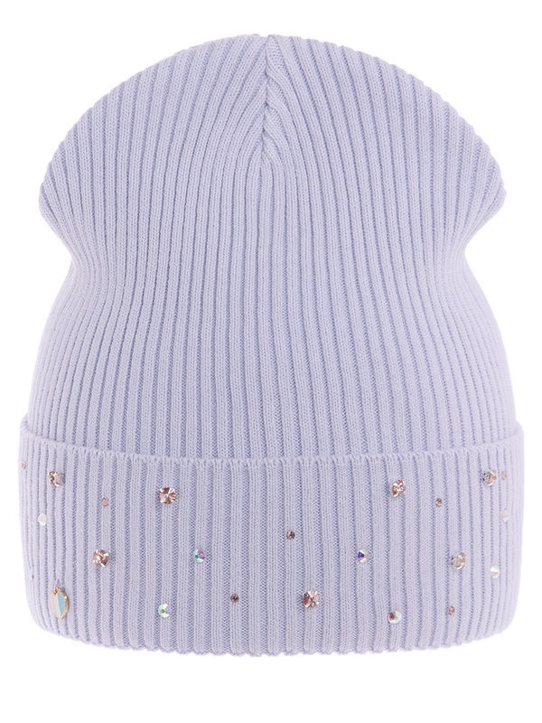 Шапка для девочки Счастье, Миалт бледно-сиреневый, весна-осень - Для девочек весна-осень