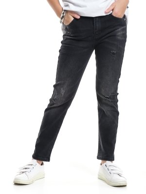 Джинсы для девочек Mini Maxi, модель 331038, цвет черный