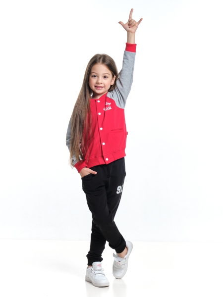 Спортивный костюм для девочек Mini Maxi, модель 7296, цвет красный/серый - Костюмы спортивные