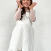 Платье для девочки нарядное БУШОН ST58, отделка фатин, цвет белый