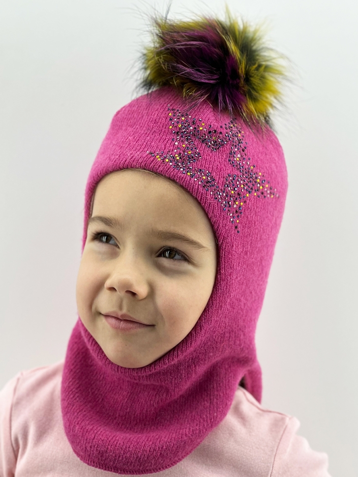 Шапка-шлем Бэкки фуксия - Шапки-шлемы зима-осень