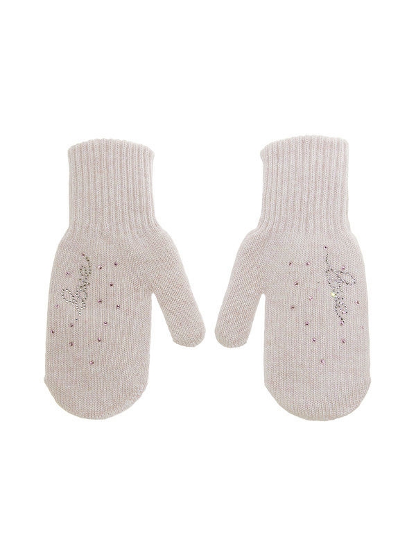 Варежки для девочки Лекси, Миалт грязно-розовый, зима - Варежки