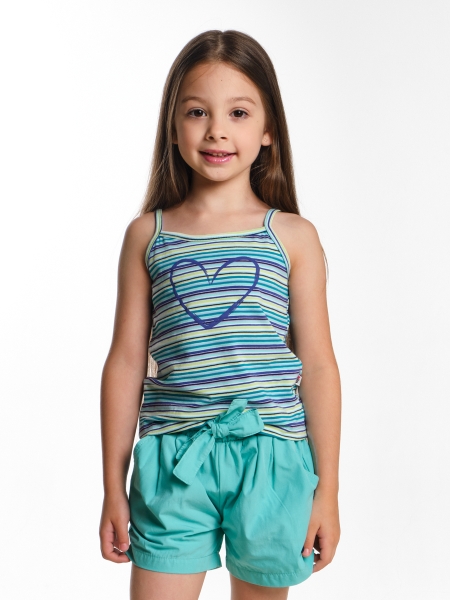 Топ для девочек Mini Maxi, модель 0364, цвет голубой - Майки и топы на лето
