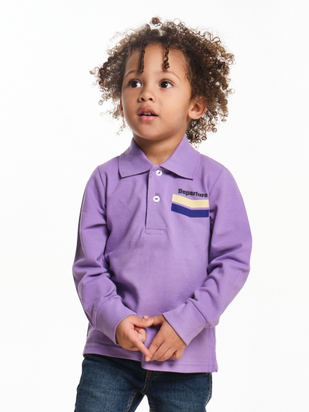Рубашка-поло для мальчиков Mini Maxi, модель 0099, цвет сиреневый - Поло / джемпер длинный рукав