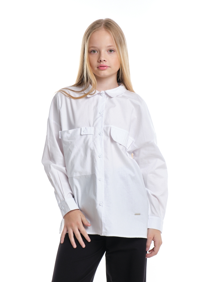 Рубашка для девочек Mini Maxi, модель 7418, цвет белый - Рубашки для девочек