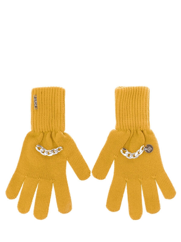 Перчатки для девочки Эля, Миалт горчичный, весна-осень - Перчатки