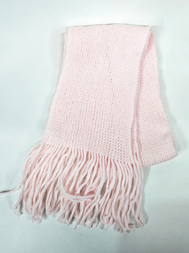 Шарф детский CWZ 01(2) светло-розовый - Манишки детские