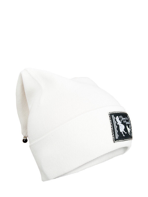 Шапка для девочки Страна чудес, Миалт белый, весна-осень - Для девочек весна-осень