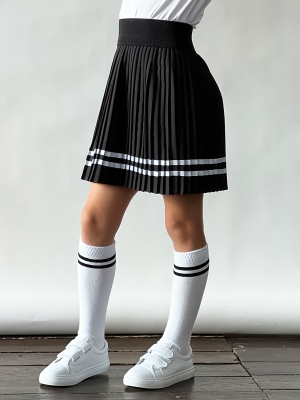 Юбка для девочек школьная БУШОН, модель SK9018, цвет черный