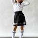 Юбка для девочек школьная БУШОН, модель SK9018, цвет черный