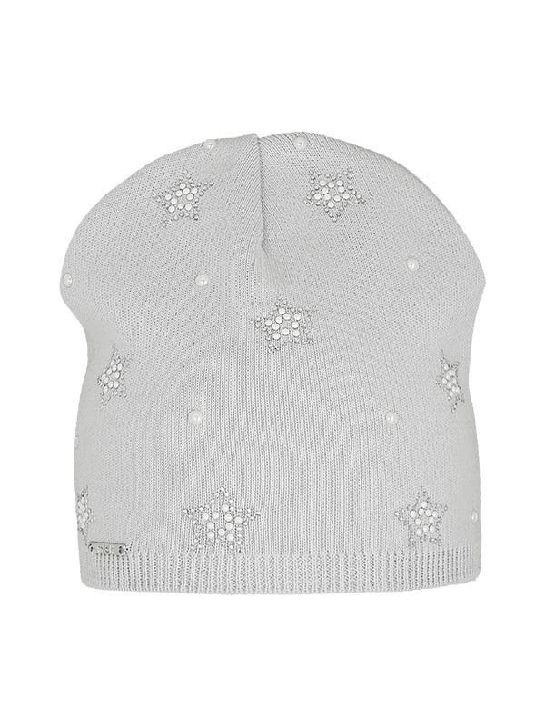 Шапка для девочки Небеса, Миалт светло-серый, весна-осень - Для девочек весна-осень