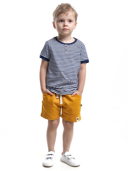 Комплект одежды для мальчиков Mini Maxi, модель 4610, цвет мультиколор/горчичный - Комплекты летние