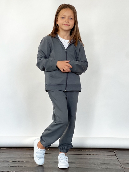 Спортивный костюм для девочки БУШОН SP20, цвет серый - Костюмы спортивные