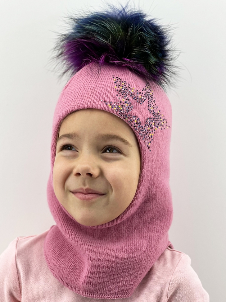 Шапка-шлем Бэкки т.розовый - Шапки-шлемы зима-осень
