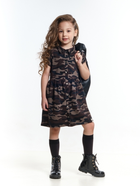 Платье для девочек Mini Maxi, модель 4431, цвет хаки - Платья для девочек с коротким рукавом