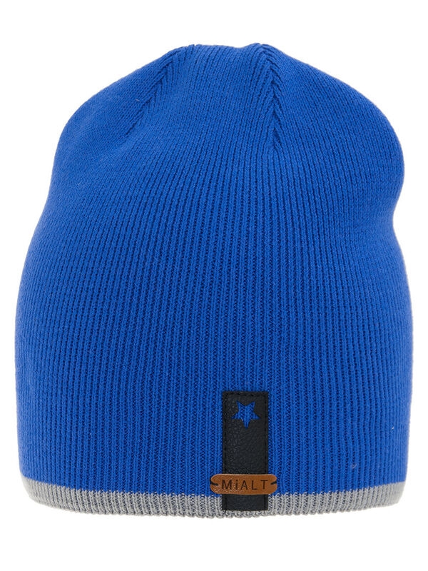 Шапка для мальчика Фрегат, Миалт ярко-синий/серый, весна-осень - Шапки весна-осень