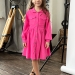 Платье для девочки школьное БУШОН ST73, цвет барби